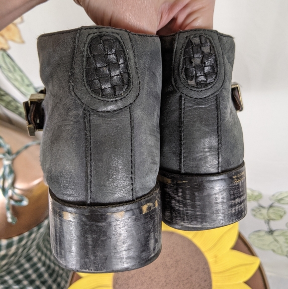 Jeffrey Campbell x free people gray ankle moto boots 6 - Picture 5 of 8